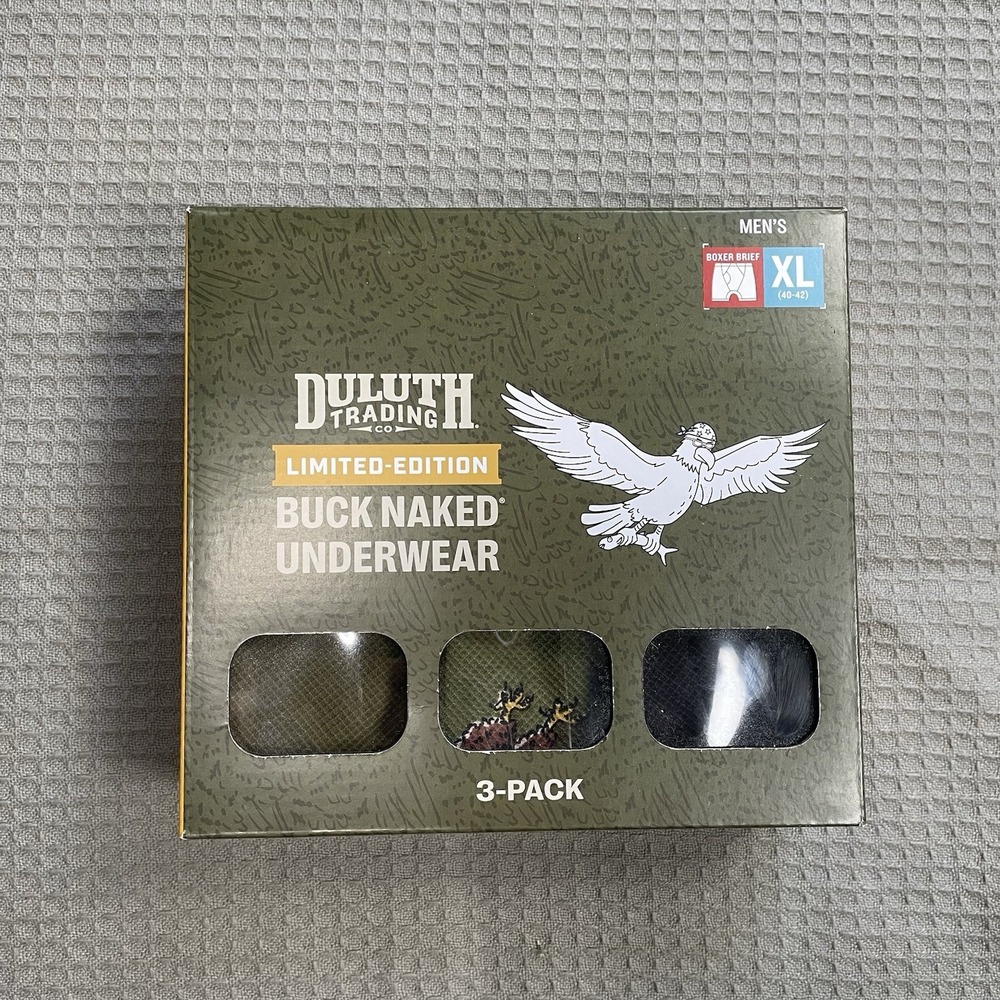 New Duluth Trading Buck Naked Boxer Briefs XL 3 Pack Men's Limited Eagle